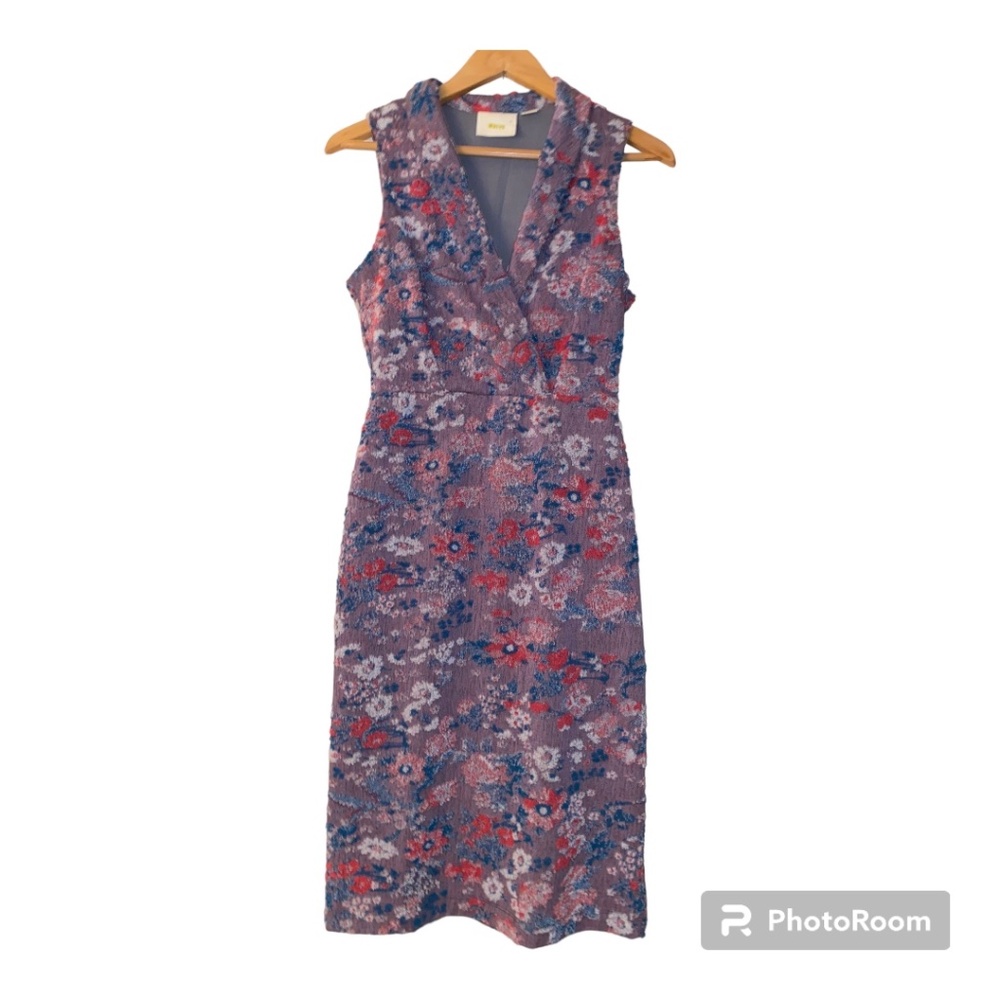 Maeve Anthropologie Chenille Floral Dress 4